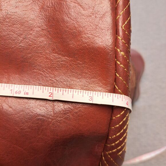 Liz & Co Purse Half Moon Bag Satchel Rosewood Vegan Leather Handbag boho hippie - Picture 14 of 15